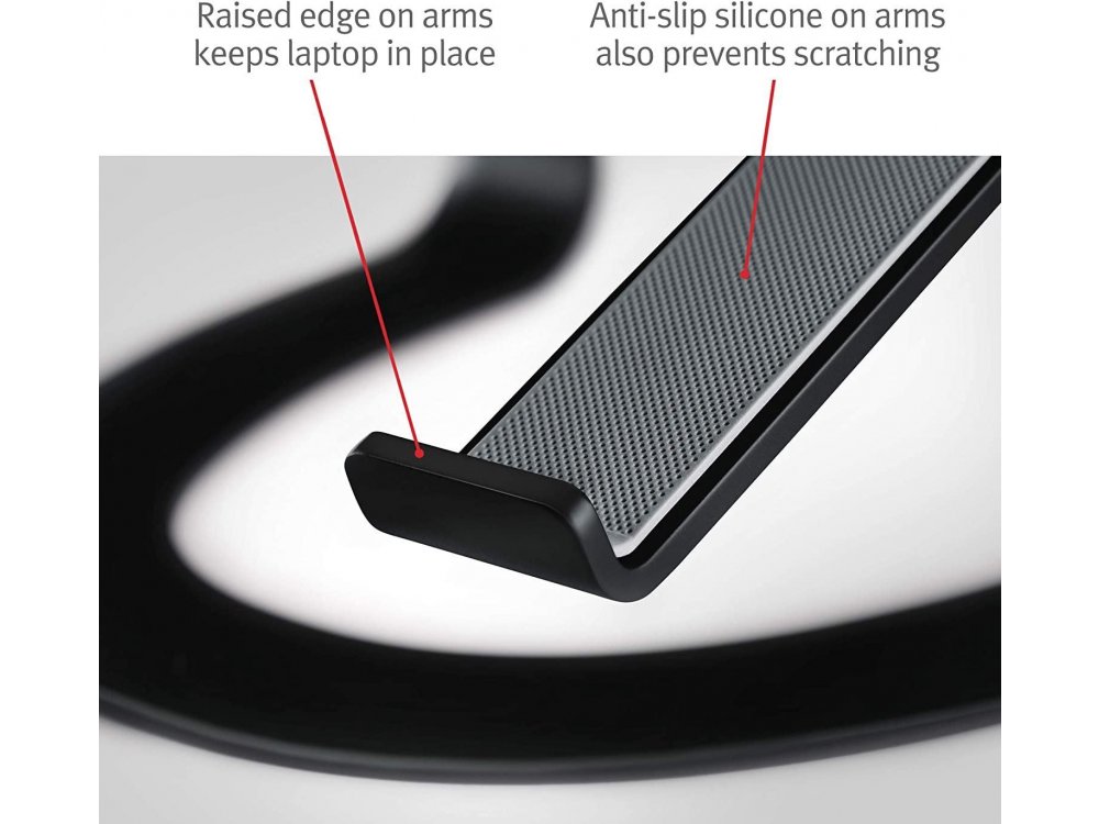 Twelve South Curve Stand/Mount for Laptop / Macbook 11-17", Matte Black - 12-1708