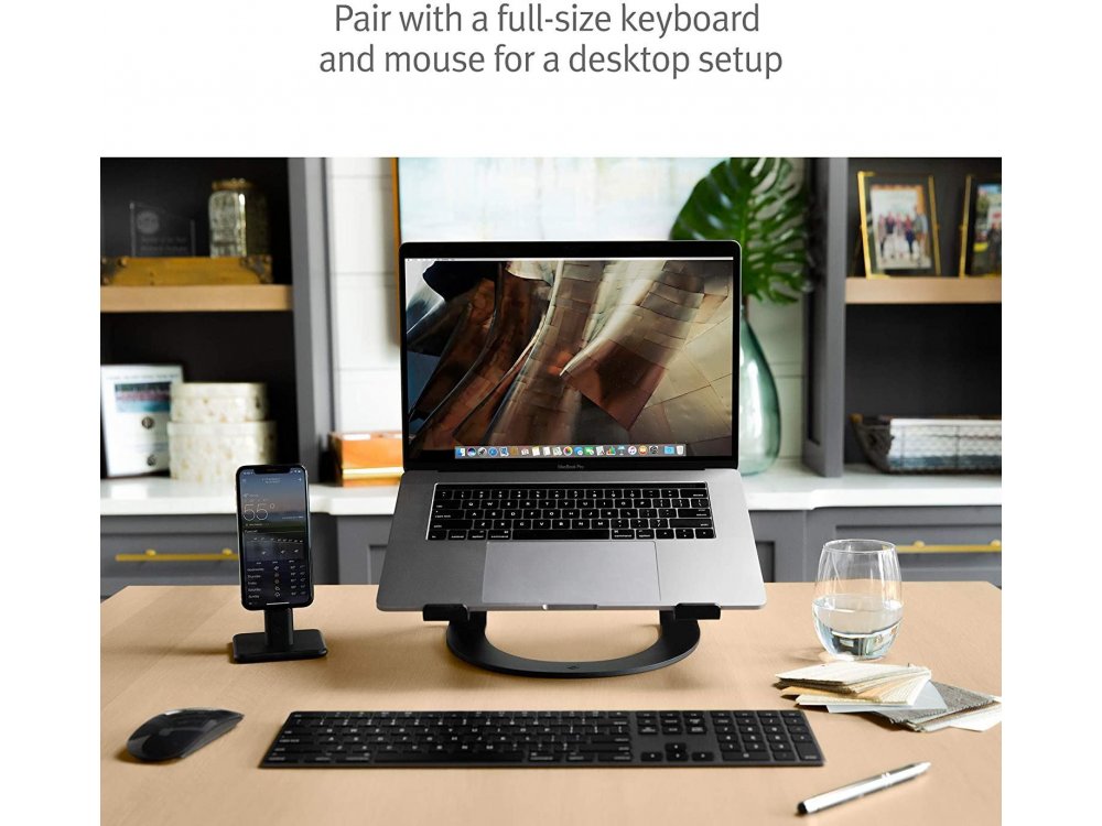 Twelve South Curve Stand/Mount for Laptop / Macbook 11-17", Matte Black - 12-1708