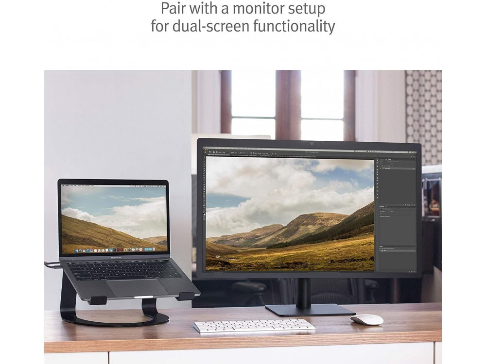 Twelve South Curve Stand/Mount for Laptop / Macbook 11-17", Matte Black - 12-1708