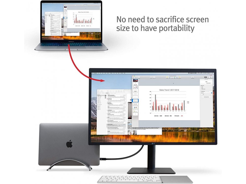 Twelve South BookArc Vertical Stand/Βάση για Laptop / Macbook 13-16", Εργονομική, Space Grey (Latest Version) - 12-2005