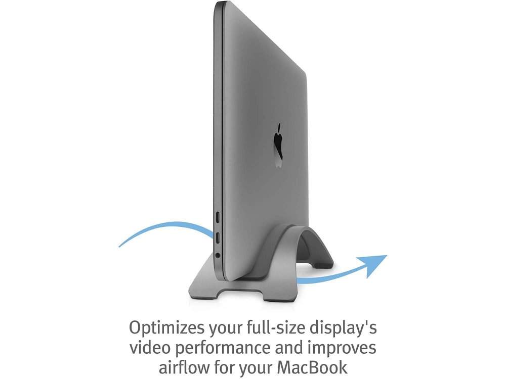 Twelve South BookArc Vertical Stand/Βάση για Laptop / Macbook 13-16", Εργονομική, Space Grey (Latest Version) - 12-2005
