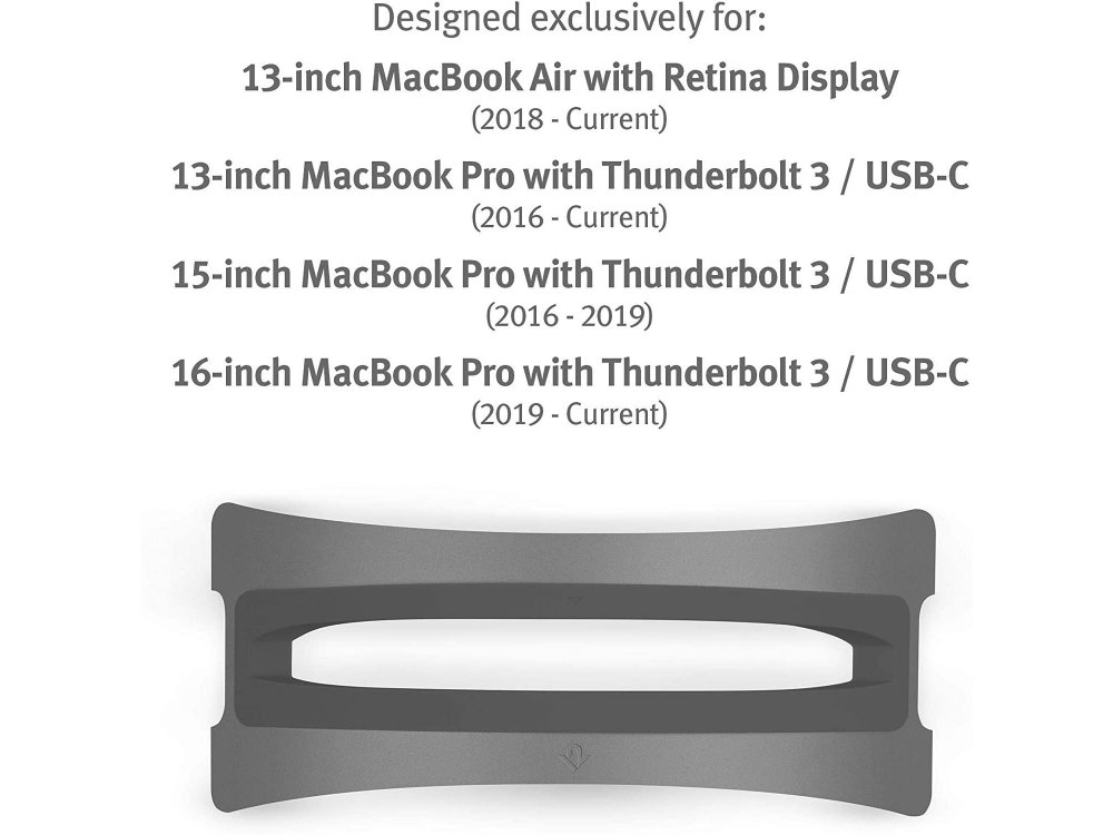 Twelve South BookArc Vertical Stand/Βάση για Laptop / Macbook 13-16", Εργονομική, Space Grey (Latest Version) - 12-2005