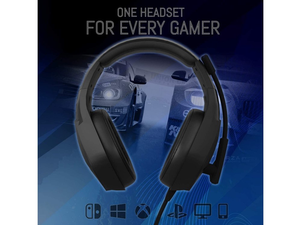 Orzly Hornet RXH-20 LED Gaming Headset Noise-cancelling Microphone (PC / PS4 / PS5 / Xbox / Switch / Mac), Abyss Edition
