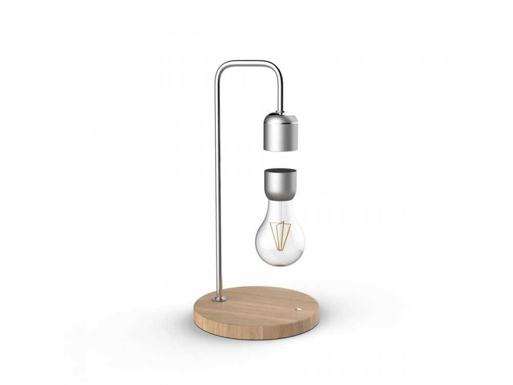 Allocacoc Levitating Light Bulb, Magnetic suspended Lamp, Silver - DH0106/EULELP