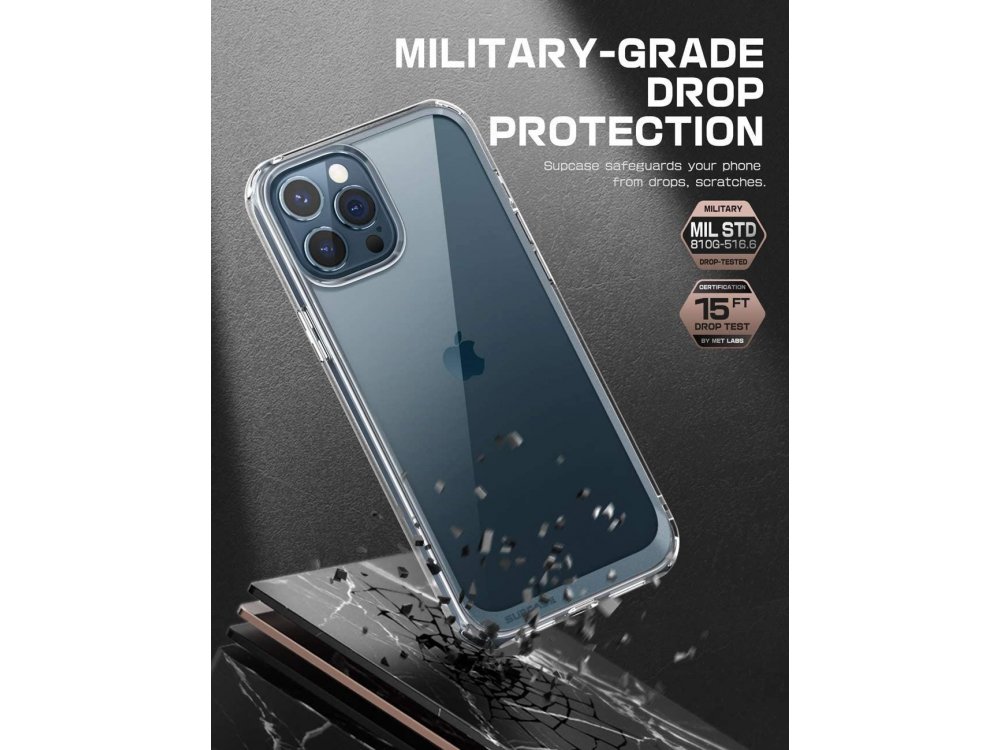 Supcase iPhone 12 Pro Max Unicorn Beetle Style Case, Clear