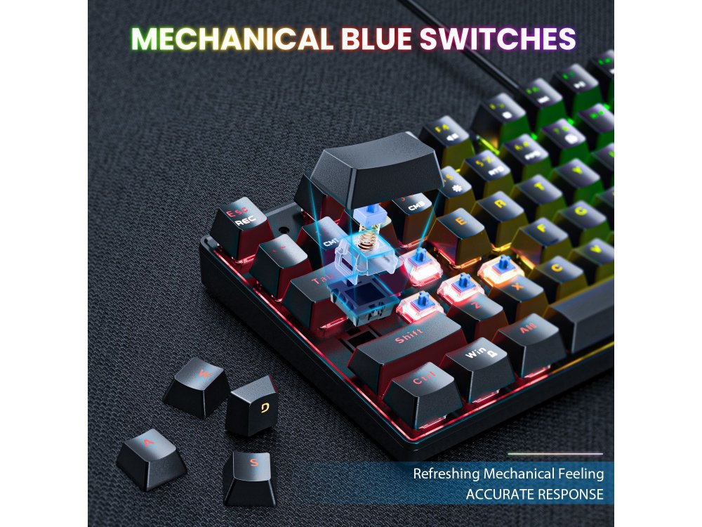 Onikuma G26+CW905 RGB Combo Gaming Mechanical Keyboard and Optical Mouse, Σετ Ενσύρματο Μηχανικό Πληκτρολόγιο + Ποντίκι