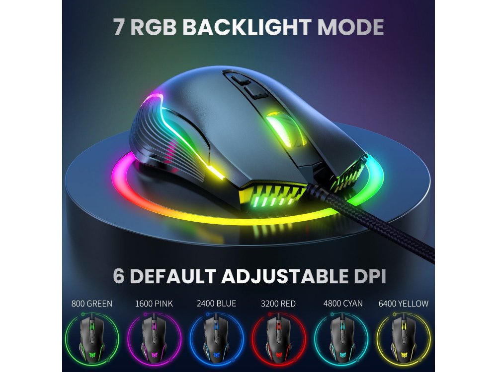 Onikuma G26+CW905 RGB Combo Gaming Mechanical Keyboard and Optical Mouse, Σετ Ενσύρματο Μηχανικό Πληκτρολόγιο + Ποντίκι