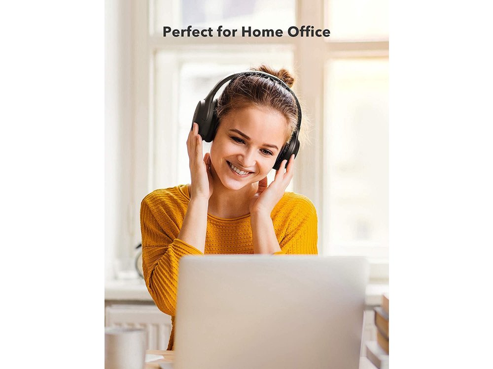 TaoTronics SoundSurge 90 Bluetooth ακουστικά με Active Noise Cancelling, Fast Charge, 35H Μπαταρία, Μαύρα - TT-BH090