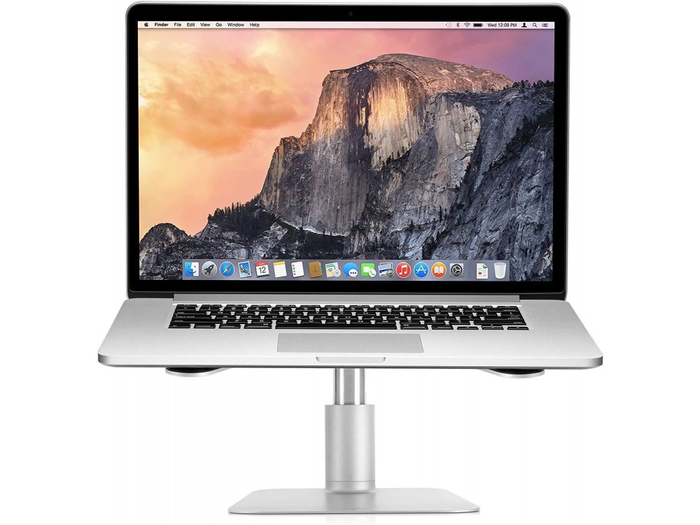 Twelve South HiRise Laptop Stand with Adjustable Height & Rotatable Base for Macbook / Laptop 10-17.3", Silver