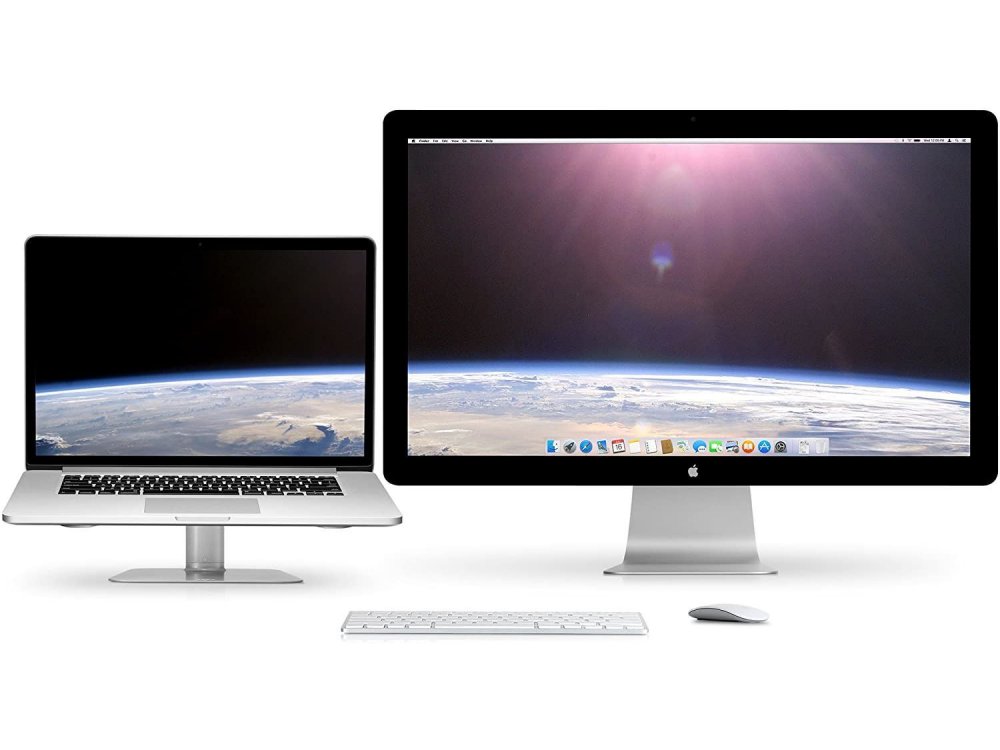 Twelve South HiRise Laptop Stand with Adjustable Height & Rotatable Base for Macbook / Laptop 10-17.3", Silver