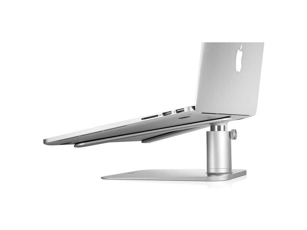 Twelve South HiRise Laptop Stand with Adjustable Height & Rotatable Base for Macbook / Laptop 10-17.3", Silver