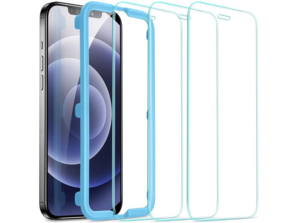 ESR iPhone 12 Mini Tempered Glass Premium Screen Protector με Installation frame, Σετ των 3