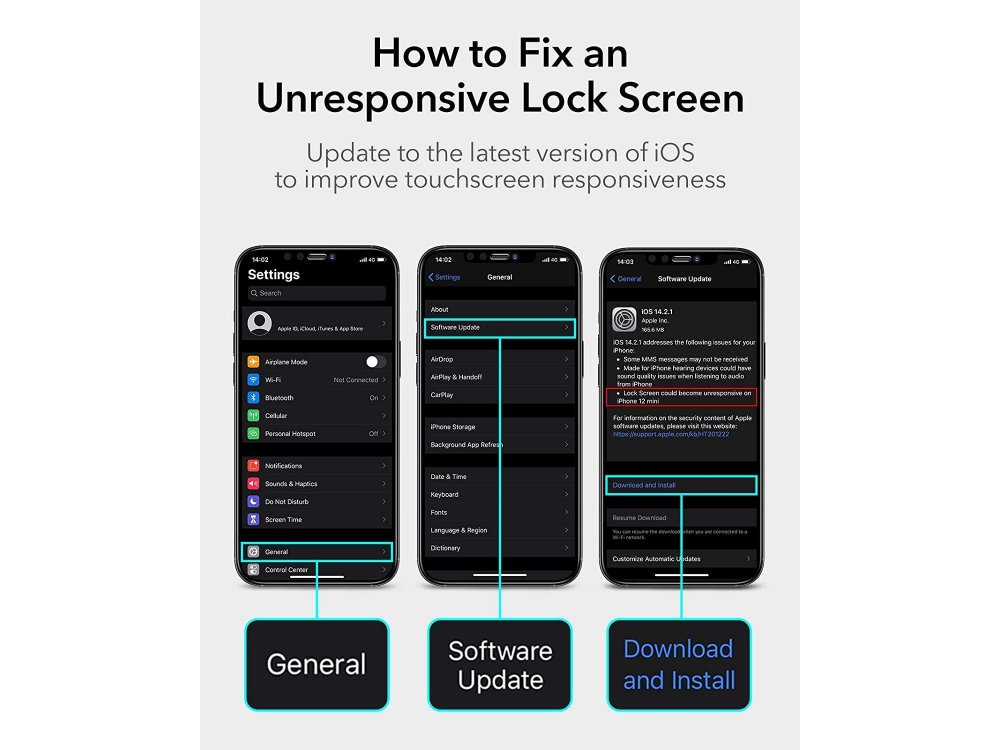 ESR iPhone 12 Mini Tempered Glass Premium Screen Protector με Installation frame, Σετ των 3