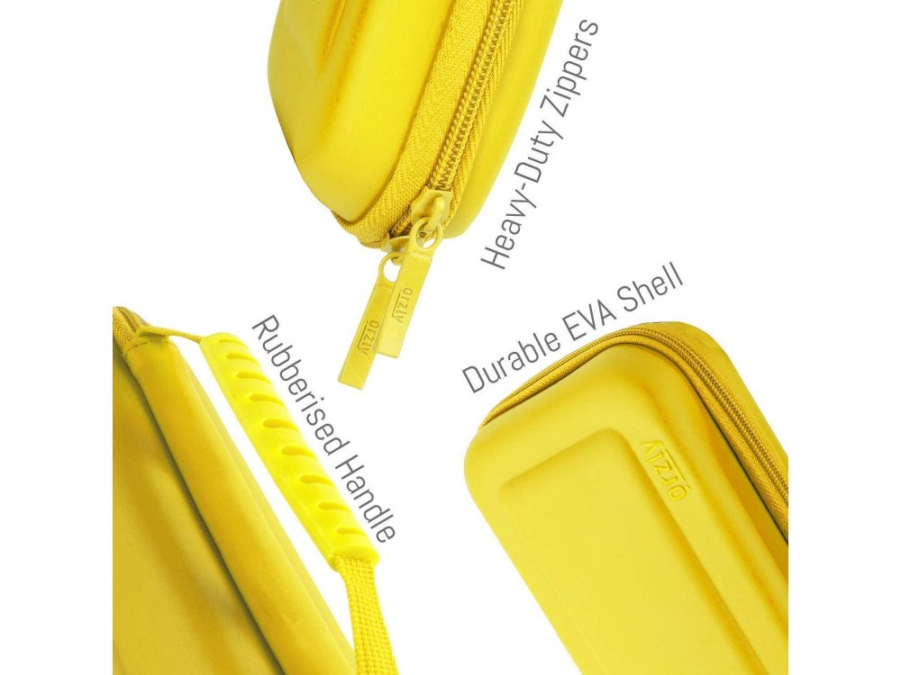 Orzly Nintendo Switch Lite θήκη μεταφοράς για συσκευή και παρελκόμενα, Κίτρινη
