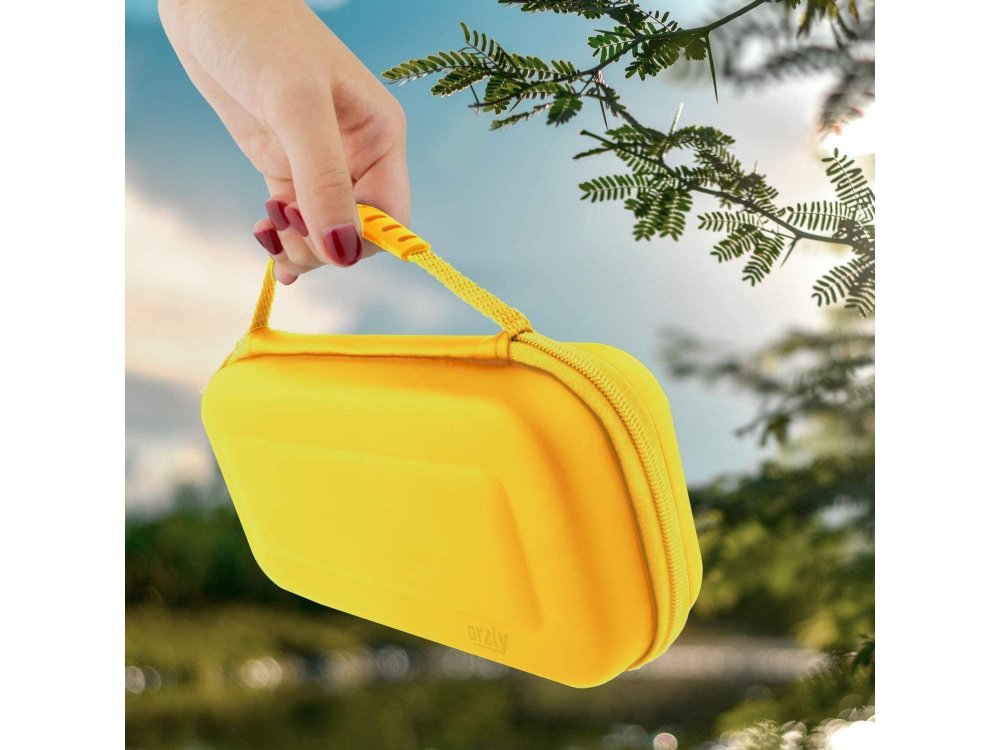 Orzly Nintendo Switch Lite θήκη μεταφοράς για συσκευή και παρελκόμενα, Κίτρινη