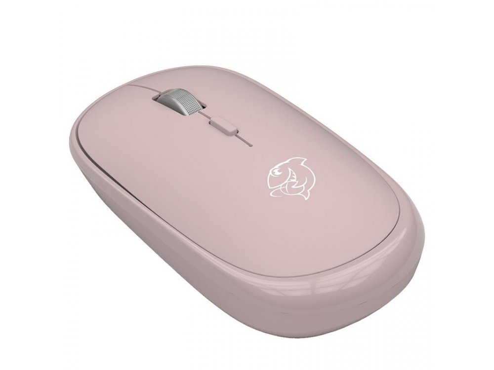 Ajazz DMW045 Wireless Optical Mouse, Silent 800-1600 DPI, Pink