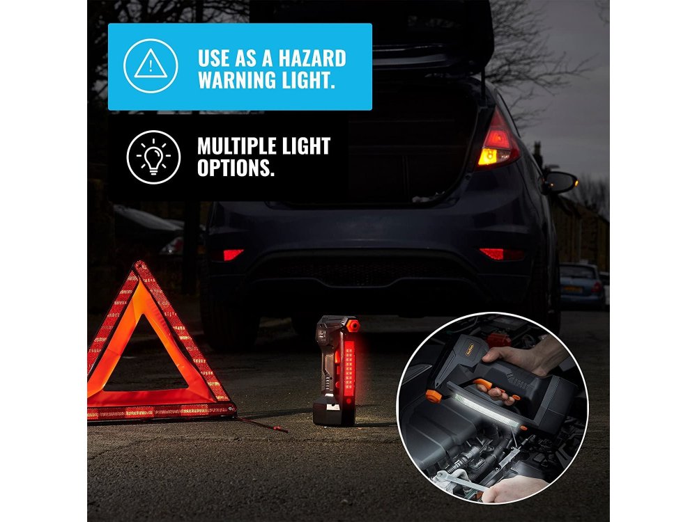 VonHaus 12V Tyre Inflator, Κομπρεσέρ Αέρος με Ψηφιακό Μετρητή Πίεσης Ελαστικών, Max 125 PSI, LCD Display & Φακό LED - 3500001