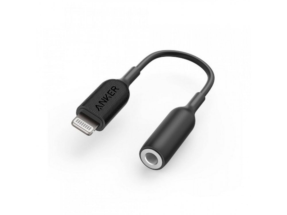 Anker 3.5mm AUX Audio Αντάπτορας σε Lightning για Apple iPhone / iPad / iPod MFi - A8193011, Μαύρος
