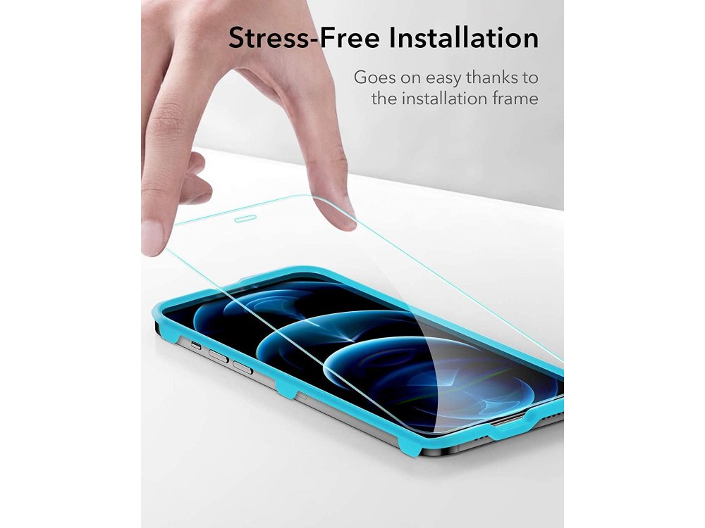 ESR iPhone 12 Pro Max Tempered Glass Premium Screen Protector με Installation frame, Σετ των 3