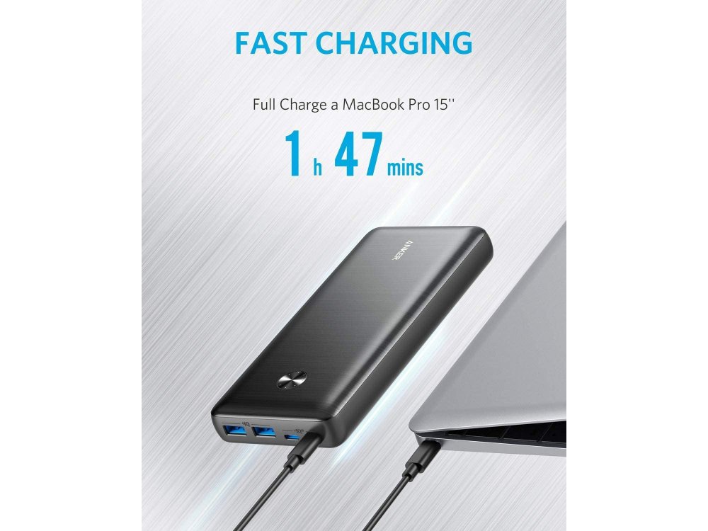 Anker PowerCore III Elite 25600 87W PD USB-C Power Bank 25.600mAh Power Delivery - A1291H11, Μαύρο