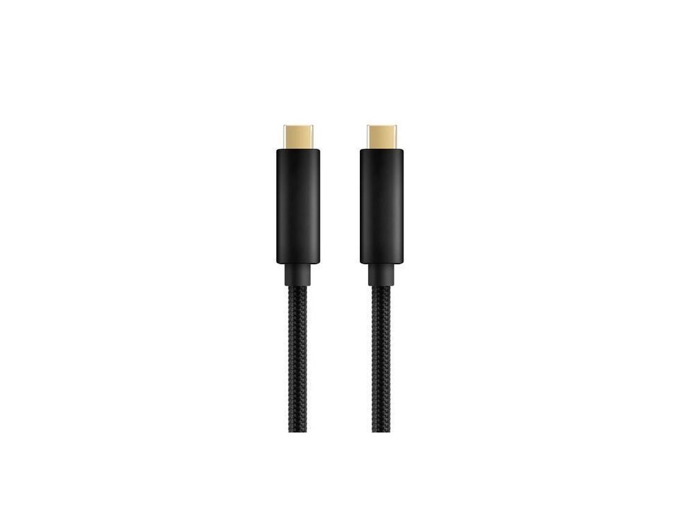 Nordic USB-C σε USB-C 3.1 Gen2 Καλώδιο 0,5μ. με Νάυλον ύφανση, Μαύρο - USBC-N1011
