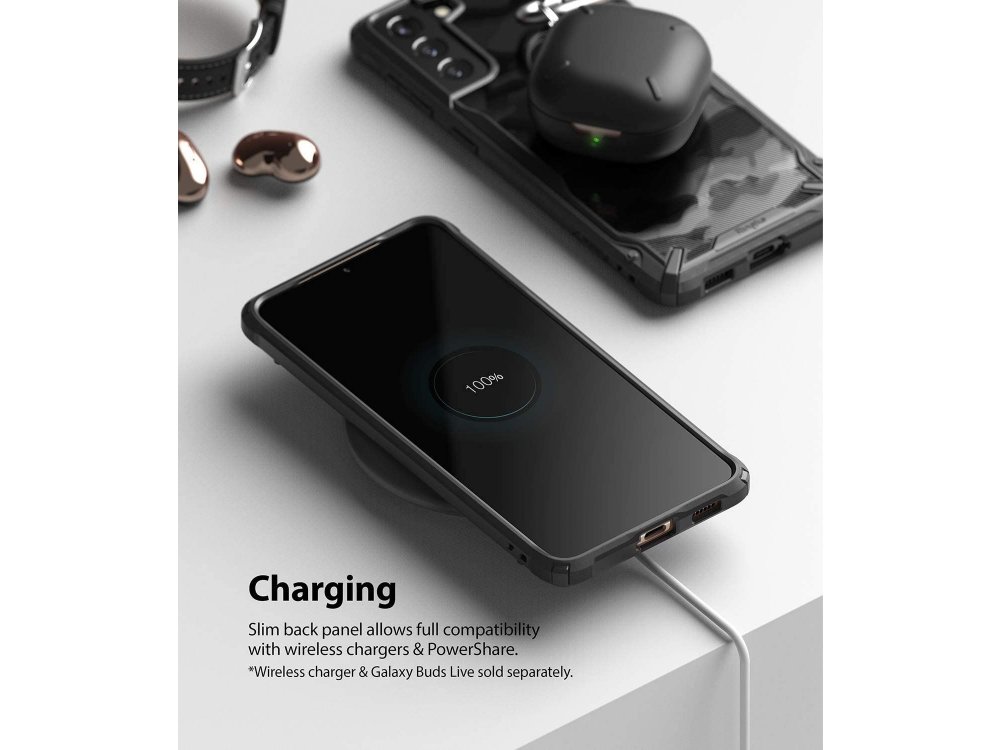 Ringke Fusion X Galaxy S21+ Plus Military Grade Θήκη Heavy Duty, Camo Black