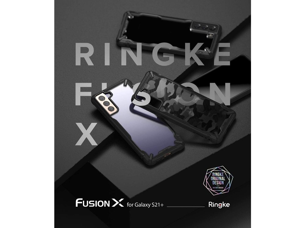 Ringke Fusion X Galaxy S21+ Plus Military Grade Θήκη Heavy Duty, Camo Black