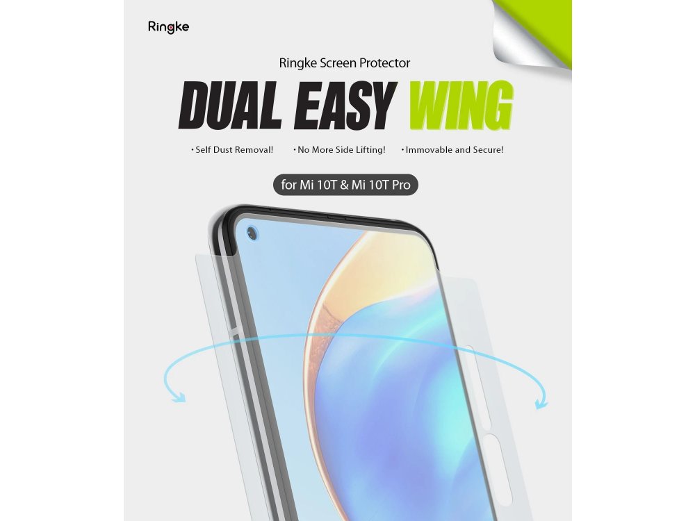 Ringke Xiaomi Mi 10T / Mi 10T Pro Screen Protector, Dual Easy Wing, Σετ των 2
