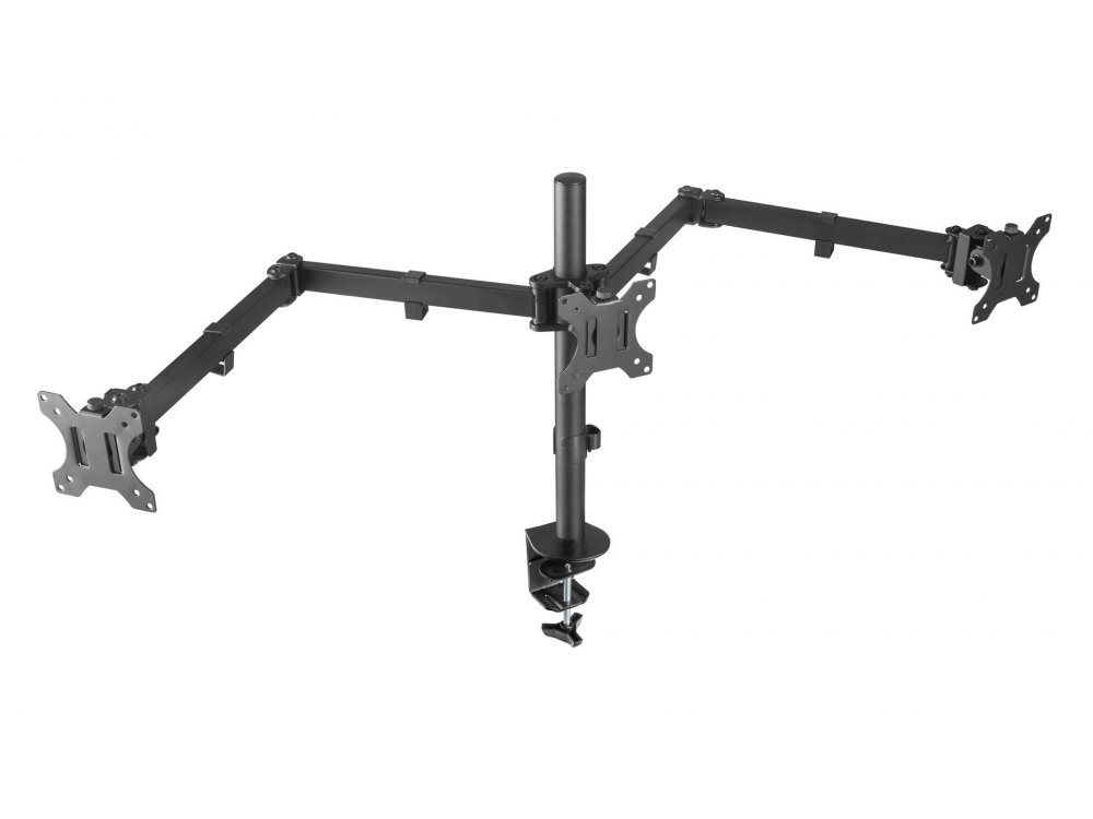 Nordic Triple Arm Desk Mount with Clamp, Βάση για 3 Οθόνες 13”-27”, έως 16kg - GAME-N1001