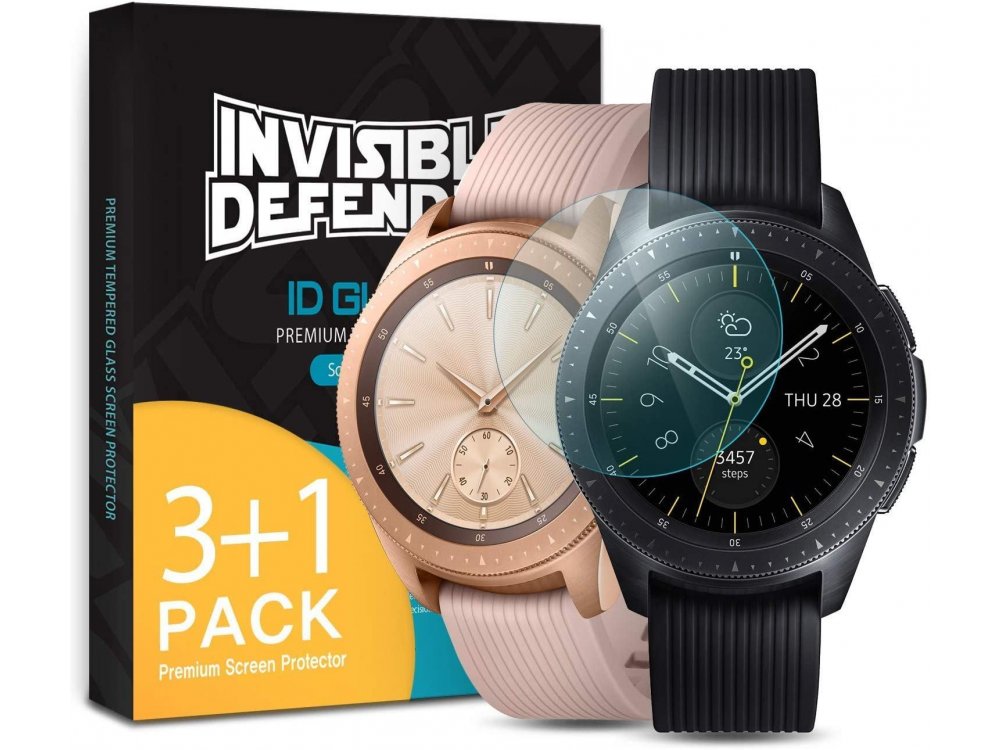 Ringke Galaxy Watch 41mm / 42mm Invisible Defender 4x ID Glass, Προστασία Οθόνης - G4as015, Σετ των 4