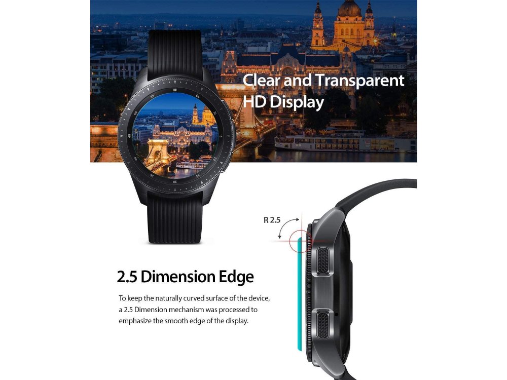 Ringke Galaxy Watch 41mm / 42mm Invisible Defender 4x ID Glass, Προστασία Οθόνης - G4as015, Σετ των 4