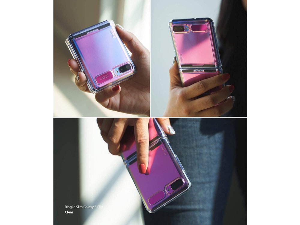 Ringke Slim Galaxy Z Flip Back Cover Durable Σιλικόνης, Clear