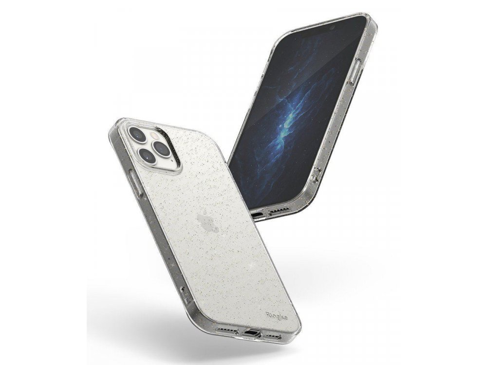 Ringke Air iPhone 12 Pro Max Slim Fit Θήκη Σιλικόνης, Glitter Clear