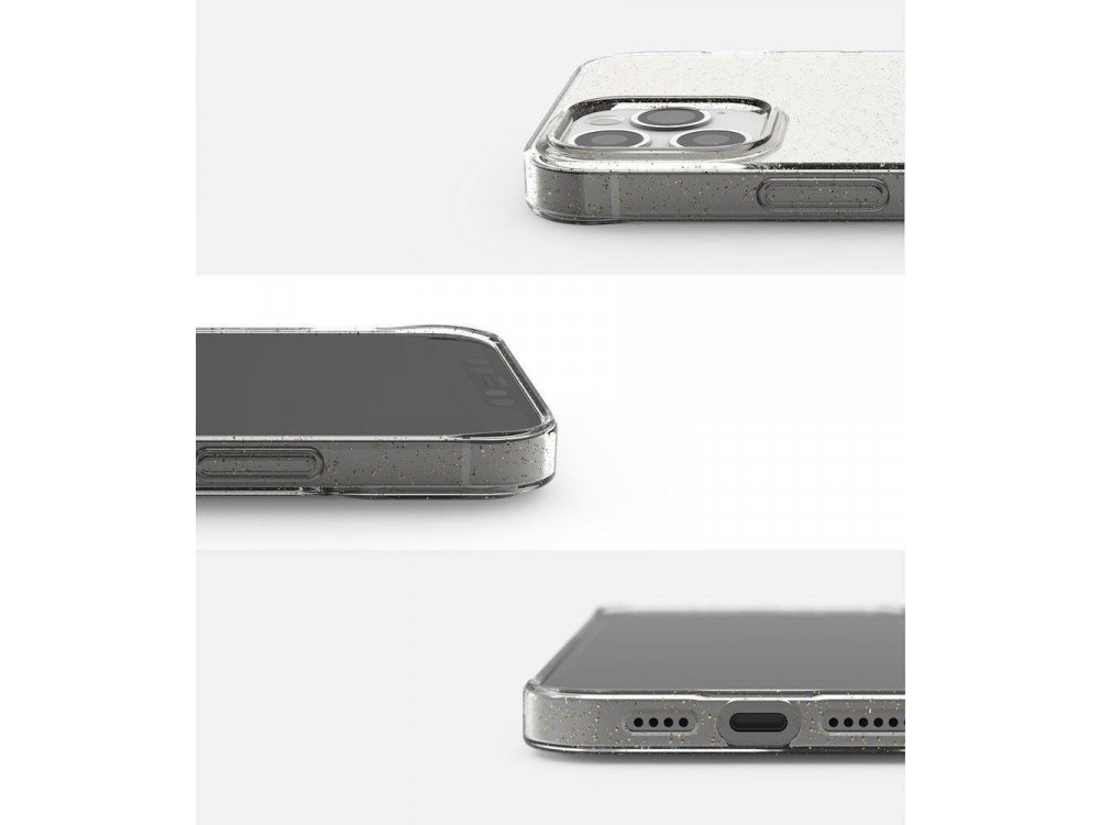 Ringke Air iPhone 12 Pro Max Slim Fit Θήκη Σιλικόνης, Glitter Clear