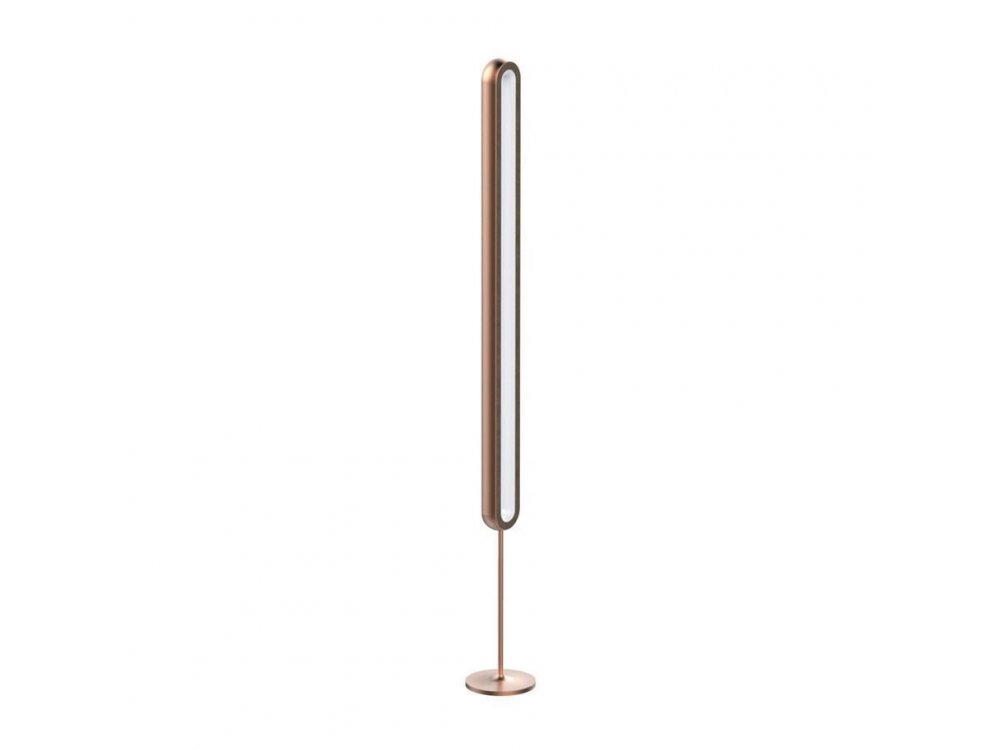 Allocacoc LightPillar LED Floor Lamp with Touch Control, Dimmable Brightness Level & Remote Control, Brown