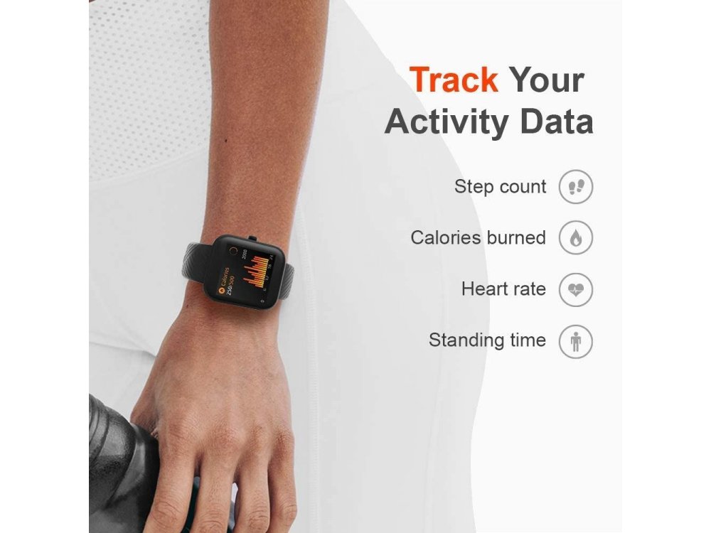 Virmee VT3 Smartwatch 1.3" LCD HD Screen, Real Time Health Monitoring, 18 Sports Modes, IP68, HR & SpO & Sleep Monitor, Μαύρο