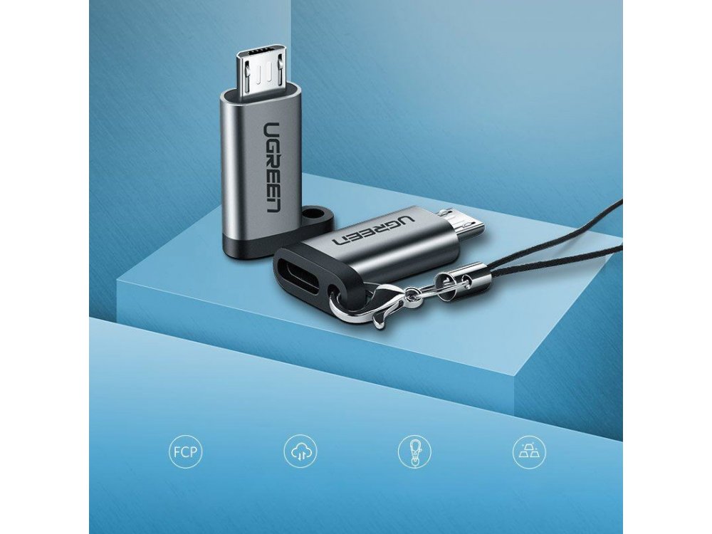 Ugreen Αντάπτορας USB-C Θηλυκό σε Micro-USB - 50590, Ασημί