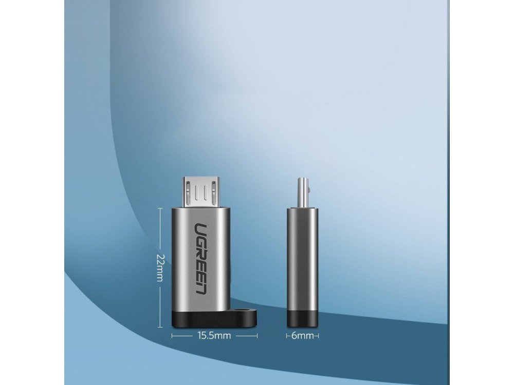 Ugreen USB-C Adapter Female to Micro-USB - 50590, Silver