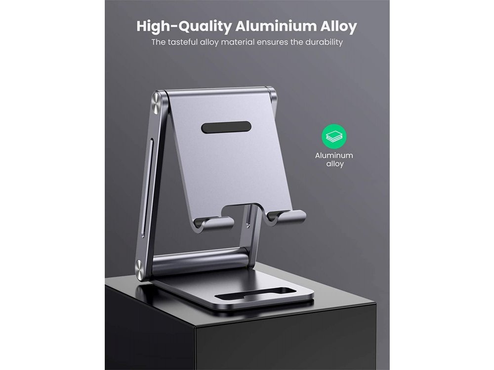 Ugreen Aluminum Βάση/Stand Tablet Ρυθμιζόμενη 270° για συσκευές 4.7"-7.9", Space Grey - 80708