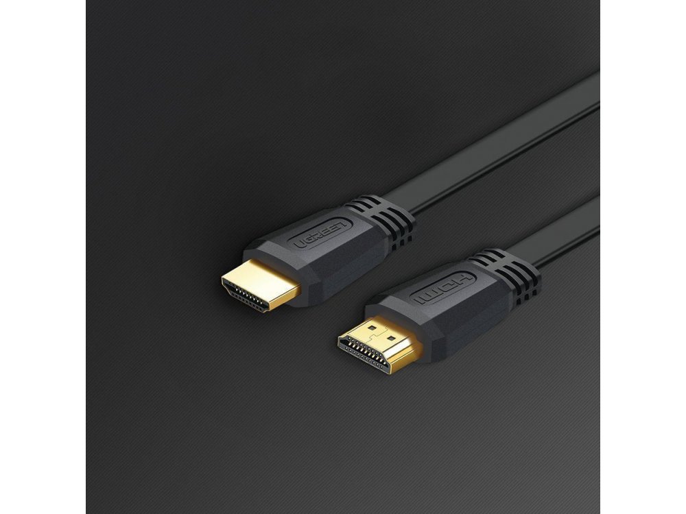 Ugreen HDMI v2.0 Καλώδιο 1,5μ. Επιχρυσωμένο 4Κ@60Hz, Flat - 50819