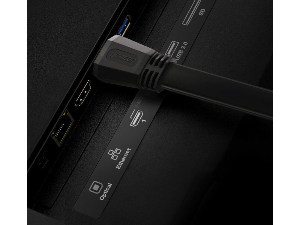 Ugreen HDMI v2.0 Καλώδιο 1,5μ. Επιχρυσωμένο 4Κ@60Hz, Flat - 50819