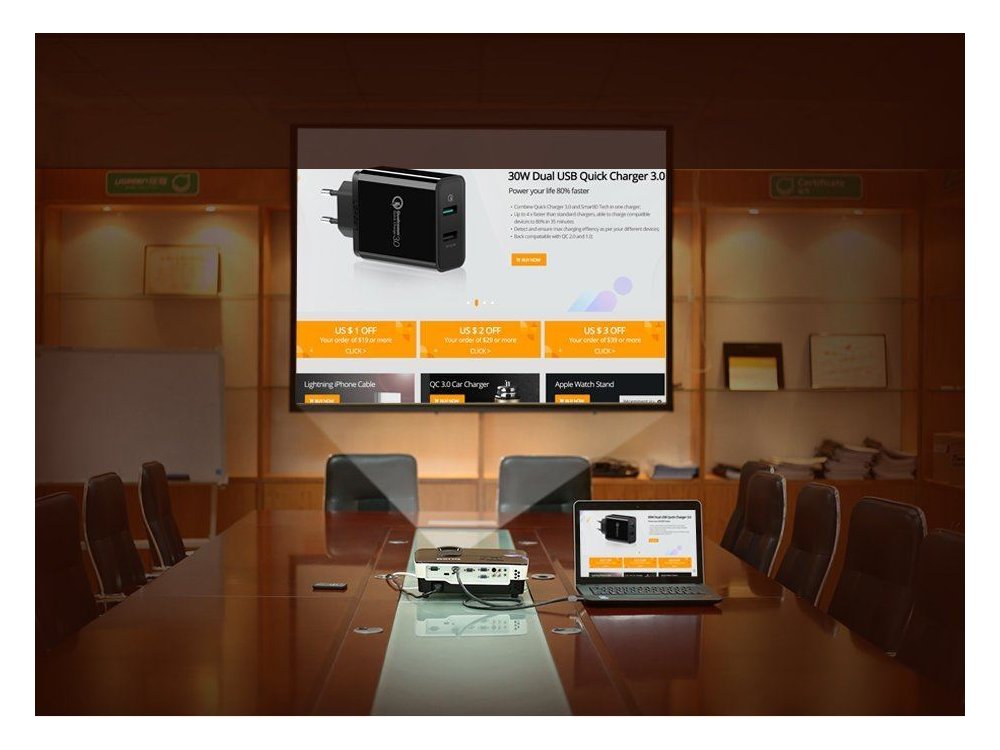 Ugreen HDMI v2.0 Καλώδιο 1,5μ. Επιχρυσωμένο 4Κ@60Hz, Flat - 50819