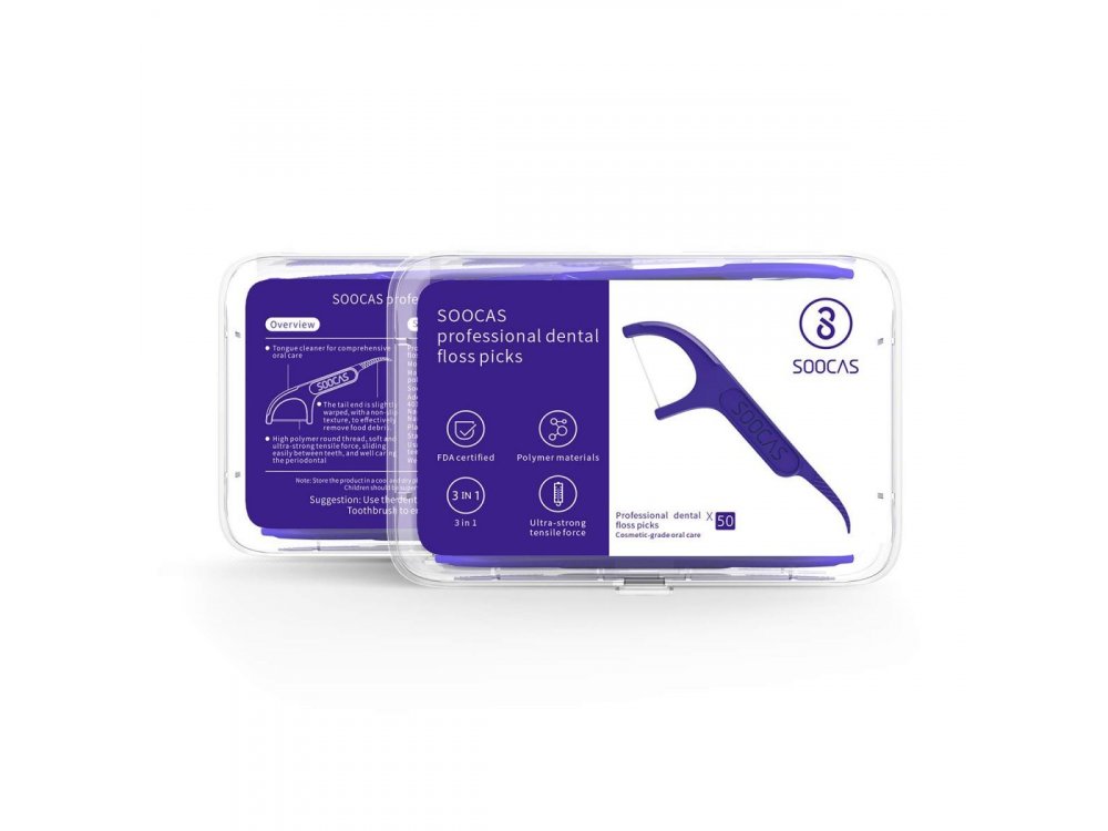 Xiaomi Soocas Dental Floss Purple Amethyst, Dental Floss, 50pcs
