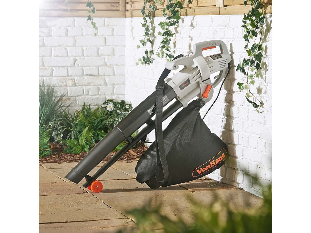 VonHaus 3 in 1 Leaf Blower / Aspirator 3000W with 35L Collection Bag & 10m. Cable - 2500105