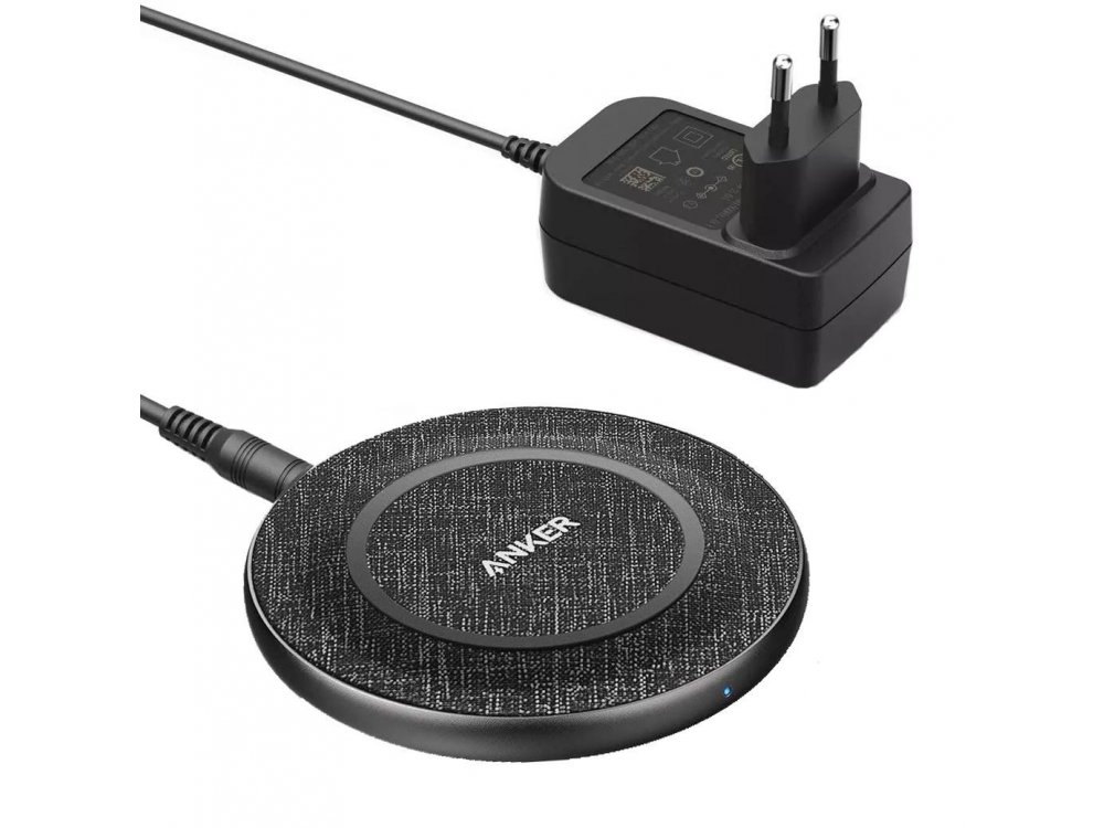 Anker PowerWave 2 Sense Pad Qi 7.5/10/11/15W Ασύρματος φορτιστής Σετ με φορτιστή & καλώδιο - B2519GF1, Μαύρο
