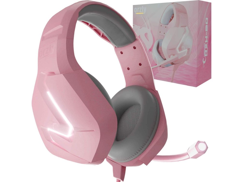 Orzly Hornet RXH-20 LED Gaming Headset Noise-cancelling Microphone (PC / PS5 / Xbox / Switch / Mac), Nakuru Edition