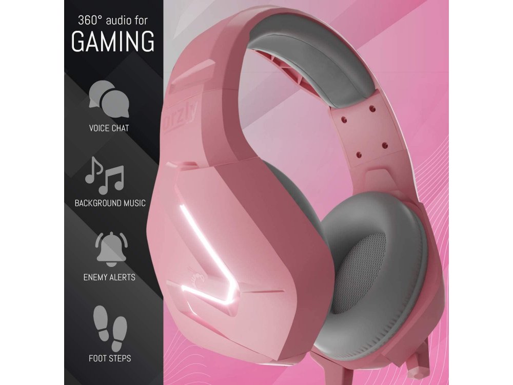 Orzly Hornet RXH-20 LED Gaming Headset Noise-cancelling Microphone (PC / PS5 / Xbox / Switch / Mac), Nakuru Edition