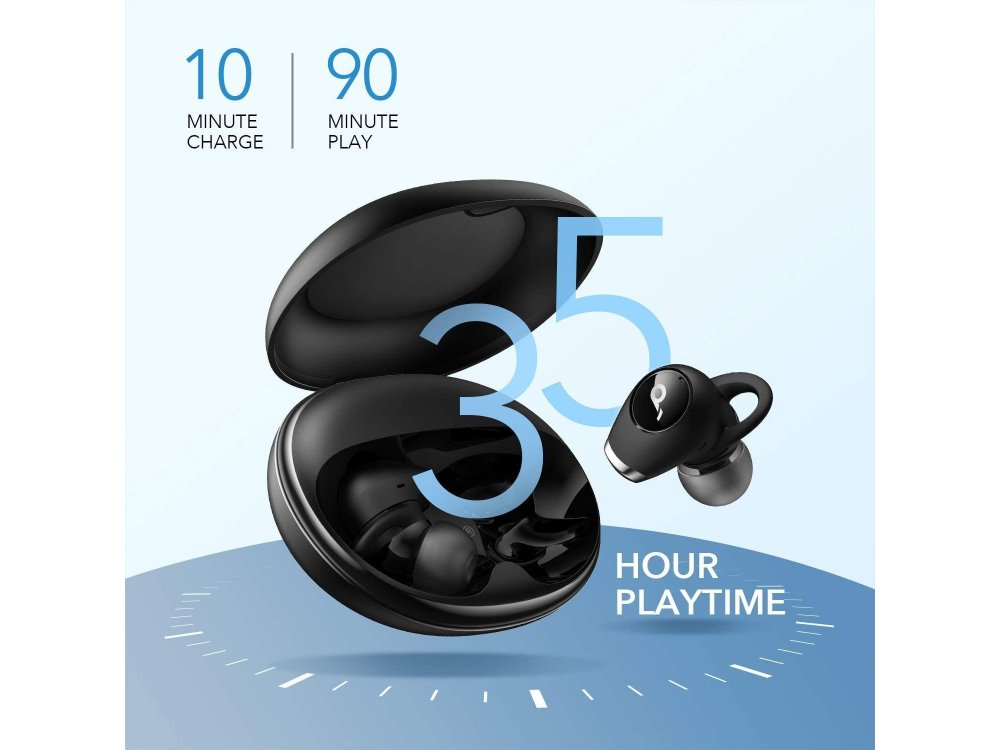 Anker Soundcore Life Dot 2 NC Bluetooth Headset TWS with Hybrid Noise Canceling - A3931G11, Black