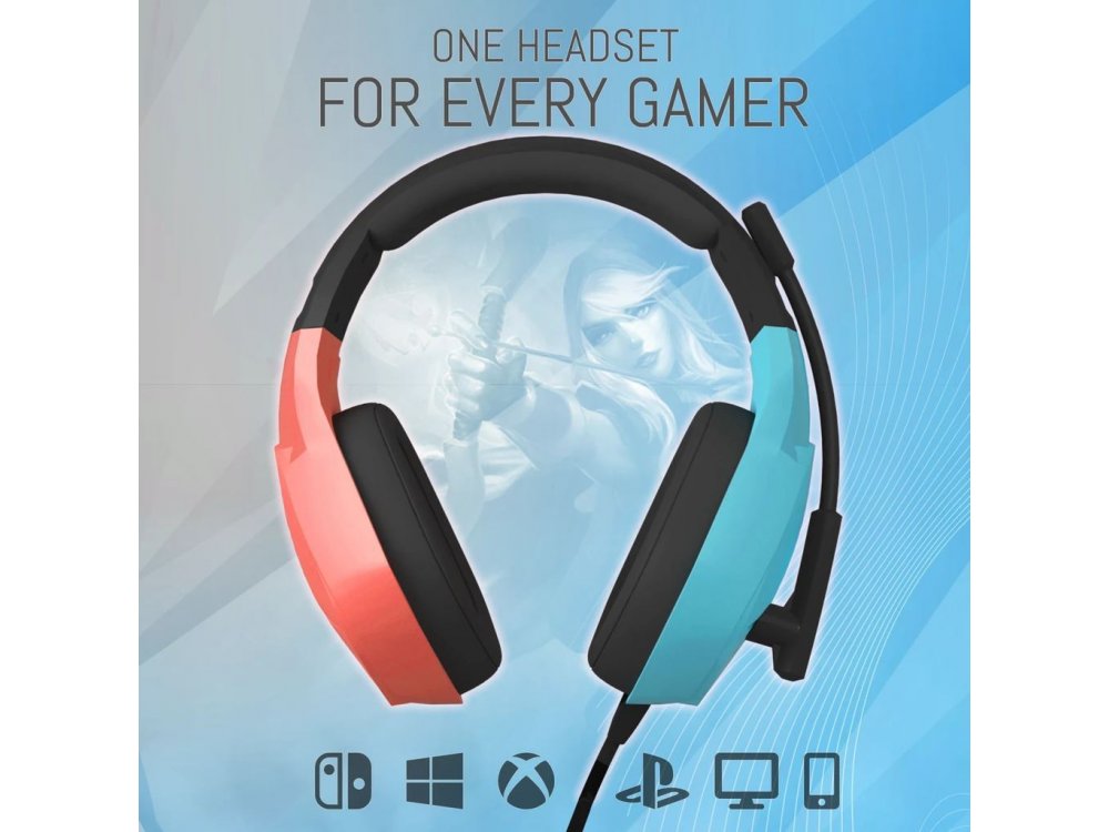Orzly Hornet RXH-20 LED Gaming Headset Noise-canceling Microphone (PC / PS5 / Xbox / Switch / Mac), Tanami - Nintendo Color