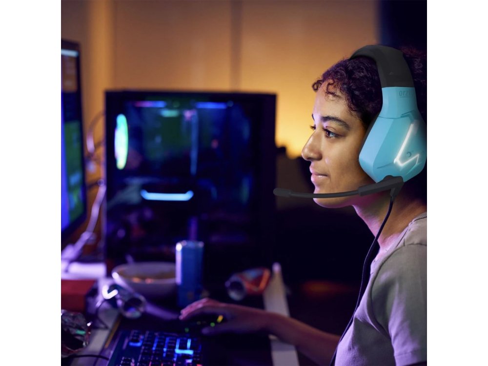 Orzly Hornet RXH-20 LED Gaming Headset Noise-cancelling Microphone (PC / PS5 / Xbox / Switch / Mac), Tanami - Nintendo Color
